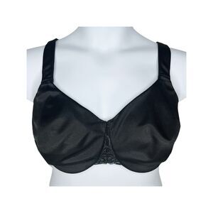 Soma Sensuous Sides 3 Inch Minimizer Bra sz 42DD * Black Side Slimming Soft